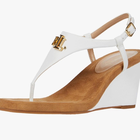 NWOT Lauren Ralph Lauren Women's Jeannie Wedge Sandal size 8 - Picture 1 of 7